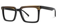 Hagrid - Rectangle Black Eyeglasses | Vooglam Front View