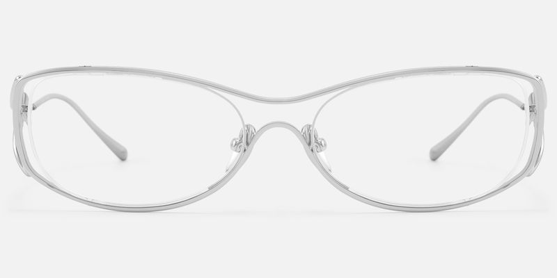 Okinawa - Silver Glasses with Double Wire Temple | Vooglam