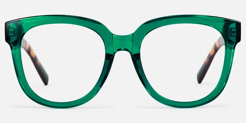 Vernetta - Square Green Eyeglasses | Vooglam