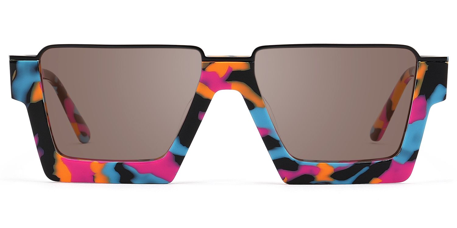 Dardhan - Rectangle Multicolor Sunglasses | Vooglam Product Details 1