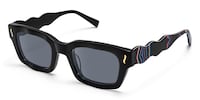 Wave - Rectangle Black Sunglasses - 2