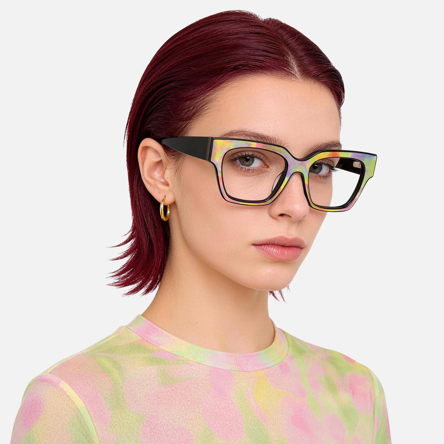 Explore the design story of Qacha - Square Multicolor Eyeglasses | Vooglam