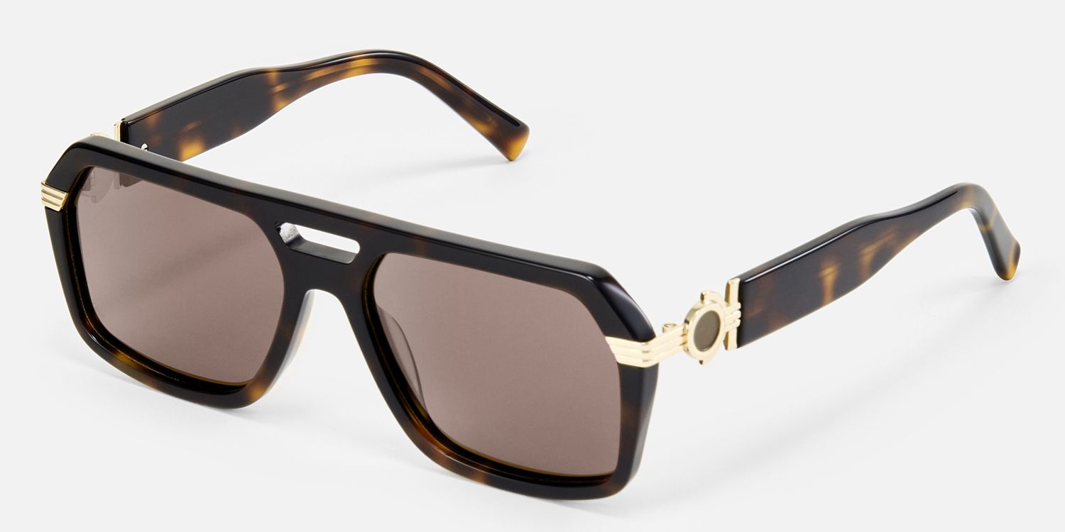 Maverick - Aviator Tortoise Sunglasses | Vooglam Front View