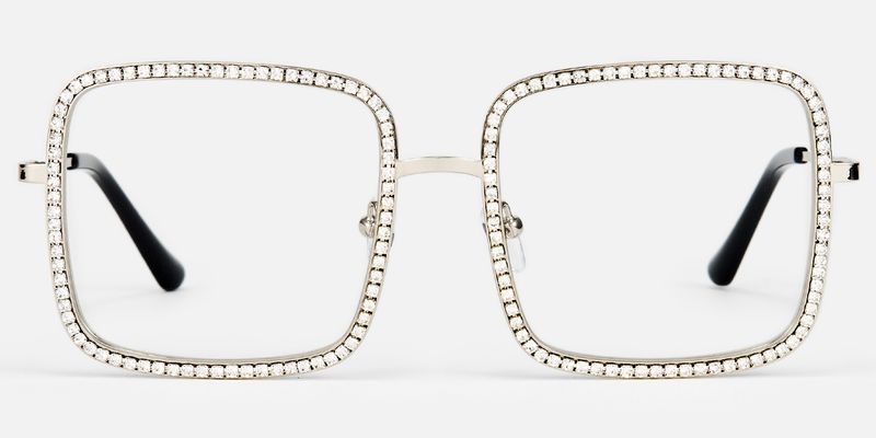 Kafele - Square Silver Eyeglasses