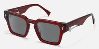 Stiletto - Rectangle Red Sunglasses | Vooglam Front View