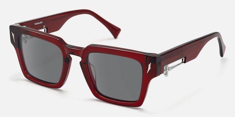 Stiletto - Red Sword Rectangle Sunglasses | Vooglam