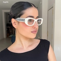 Banksy - Rectangle White Eyeglasses - 8