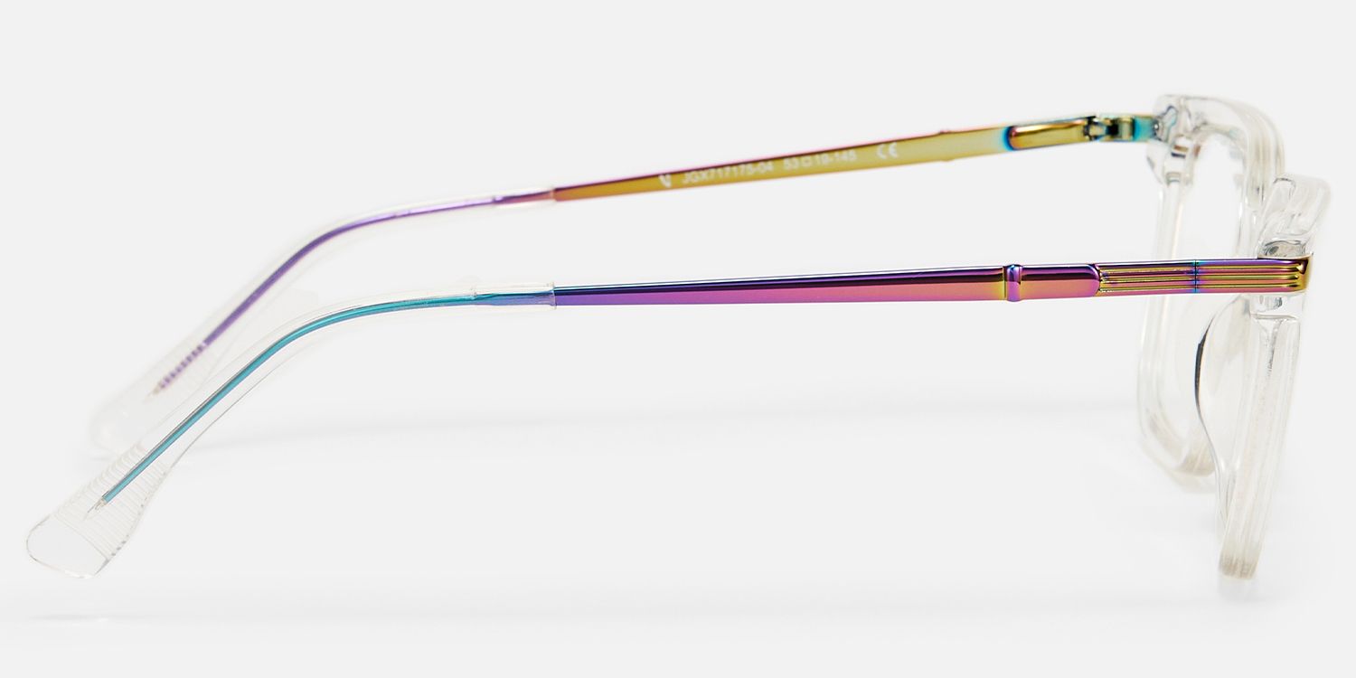 Denbeigh - Rectangle Crystal Eyeglasses | Vooglam Side View