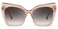 Icarus - Cat Eye Champagne Sunglasses | Vooglam Angle View