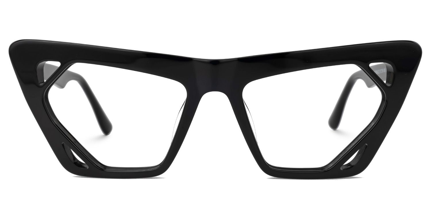 Cadogan - Cat Eye Black Eyeglasses | Vooglam Angle View