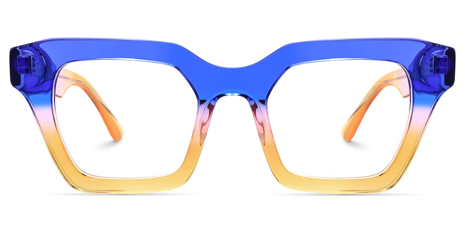 Haldis - Square Two-tone Eyeglasses by Vooglam - Angle View