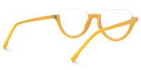 Sylvia - Cat Eye Yellow Eyeglasses | Vooglam Side View