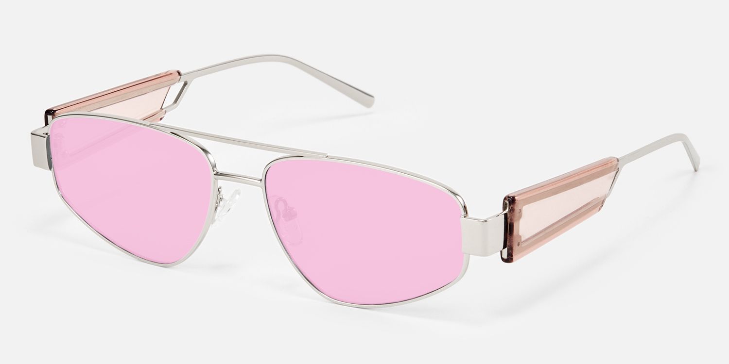 Orbit - Aviator Silver Sunglasses | Vooglam Front View