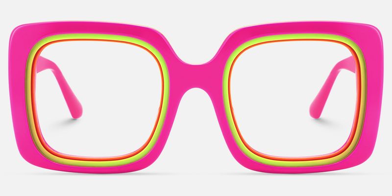 Esadowa - Square Pink Eyeglasses