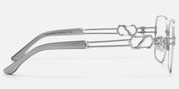 The Architect - Rectangle Silver Eyeglasses | Vooglam Side View