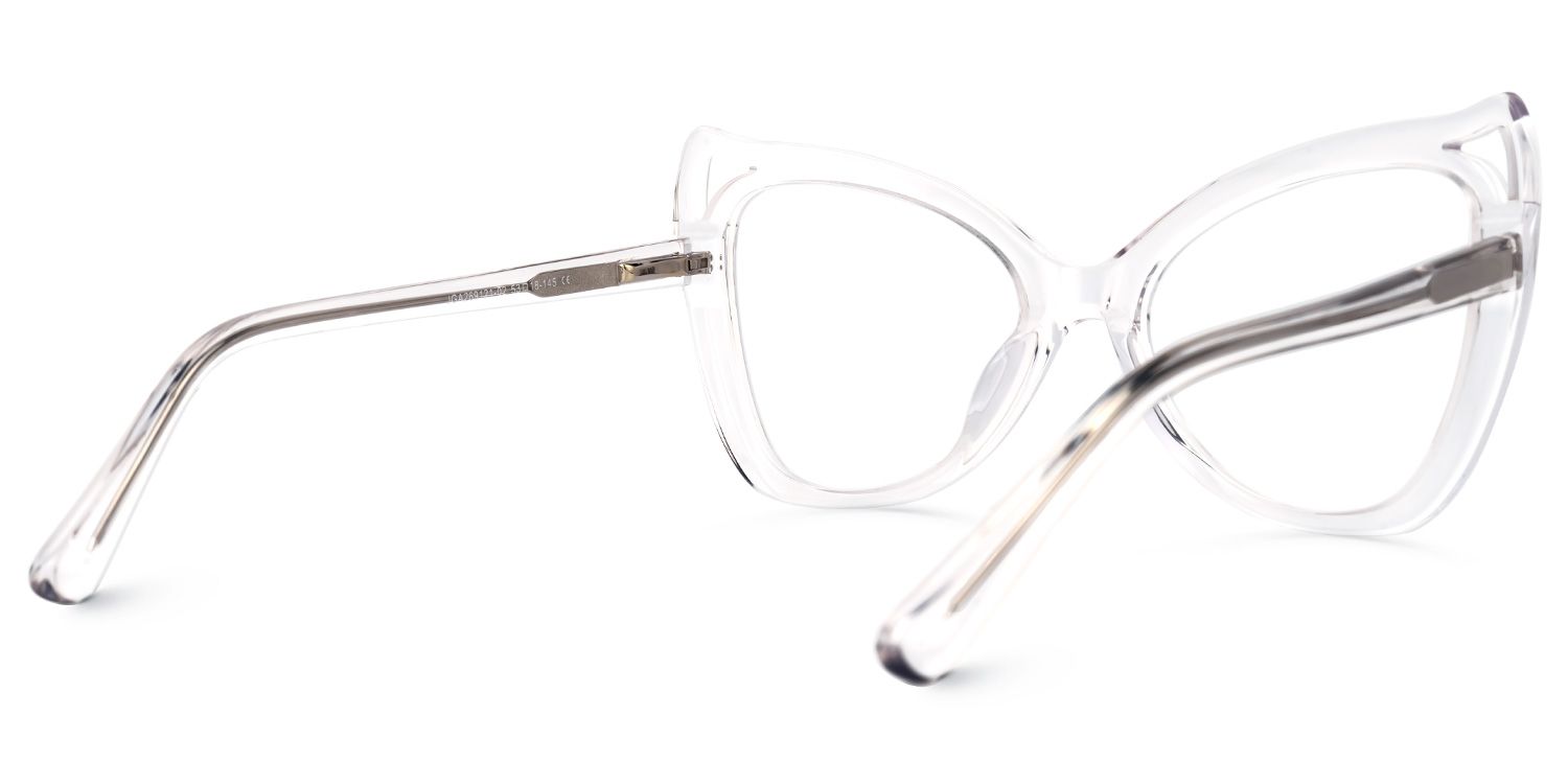 Bahadur - Cat Eye Crystal Eyeglasses | Vooglam Side View