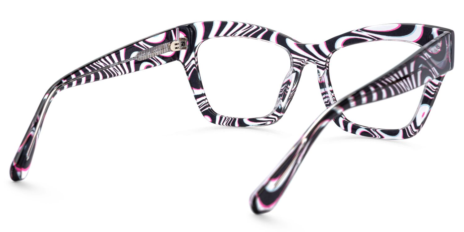 Vanna - Rectangle Animal Eyeglasses | Vooglam Side View