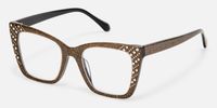 Glitz - Cat Eye Brown Eyeglasses | Vooglam Front View