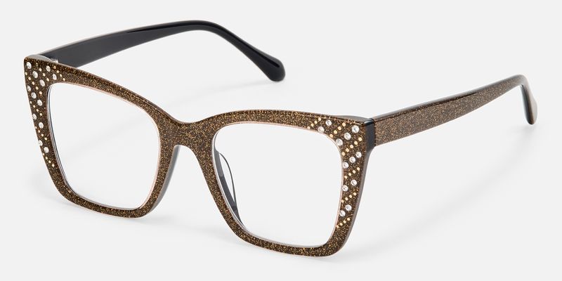 Glitz - Cat Eye Brown Eyeglasses