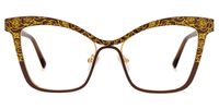 Aeryn - Cat Eye Brown Eyeglasses | Vooglam Angle View