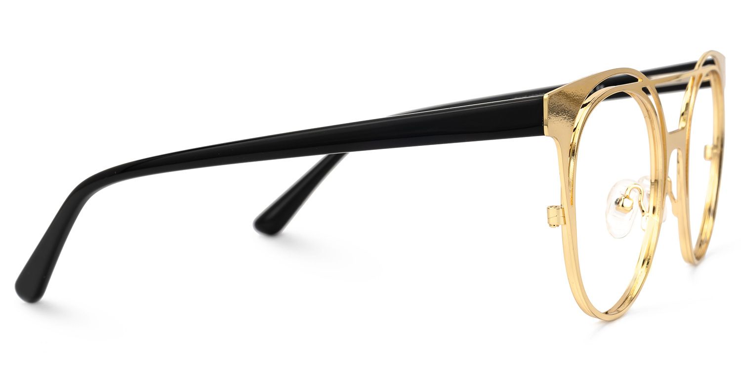 Afrodille - Round Gold Eyeglasses | Vooglam 4
