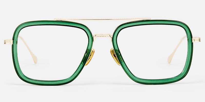 Alvira - Aviator Green Eyeglasses