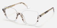 Calanthe - Square Animal/Crystal Eyeglasses | Vooglam Front View