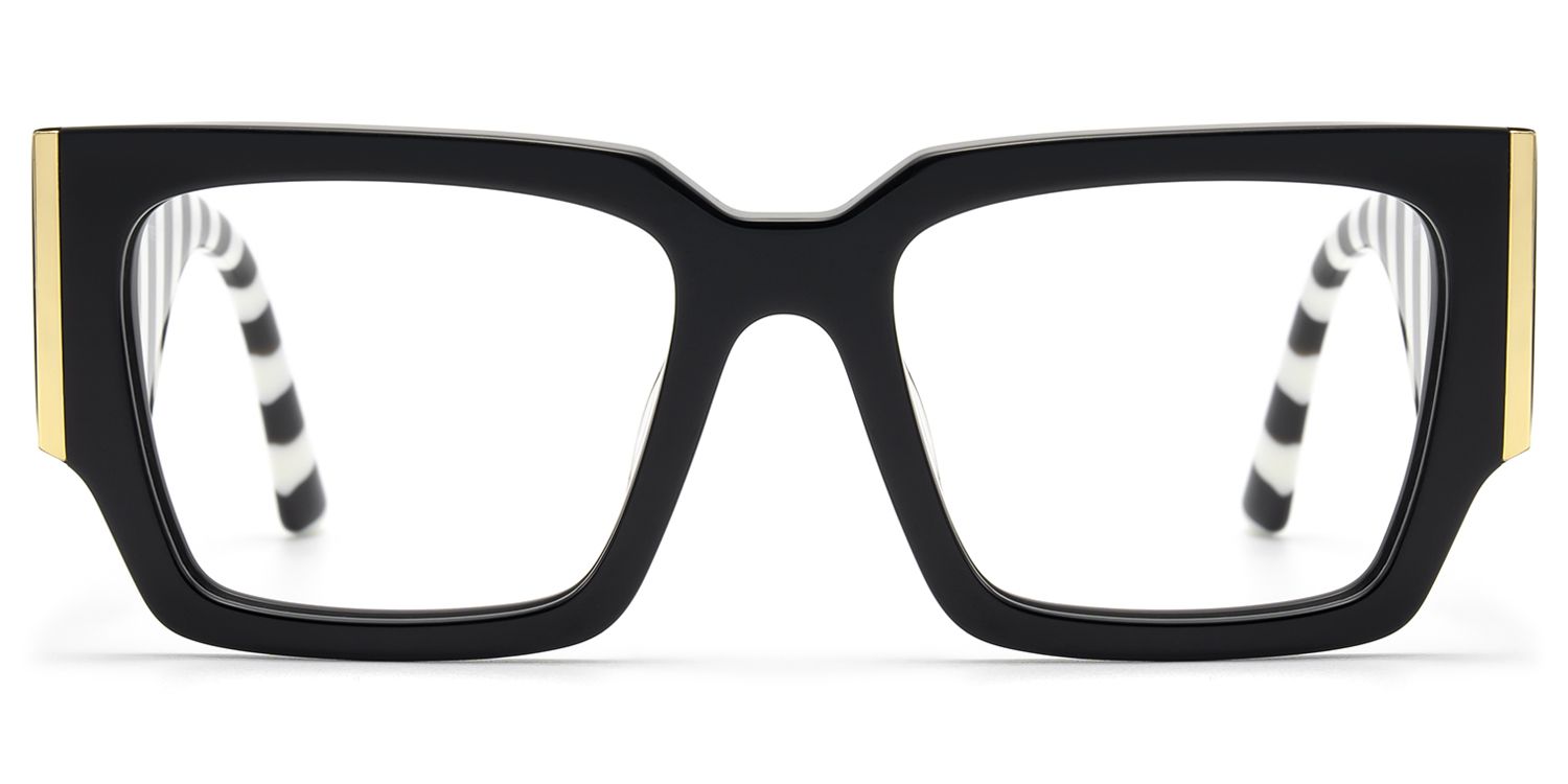 Frame Size of Fantasia - Rectangle Black Eyeglasses | Vooglam