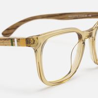 Lote - Square Champagne Eyeglasses | Vooglam Design Details