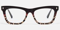 Calico - Distinctive Square Two-tone Eyeglasses | Vooglam Angle View