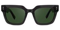 Dawid - Rectangle Grey Sunglasses | Vooglam Angle View