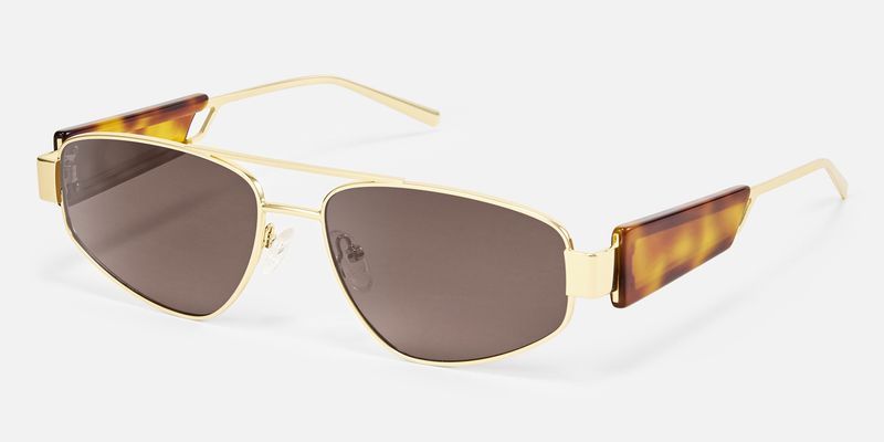 Orbit - Aviator Gold Sunglasses | Vooglam
