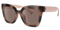 Naila - Square Tortoise Sunglasses│Vooglam Front View