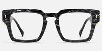 Stiletto - Rectangle Black Eyeglasses | Vooglam Angle View