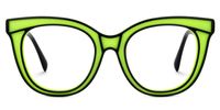 Feivel - Cat Eye Green Eyeglasses | Vooglam Angle View
