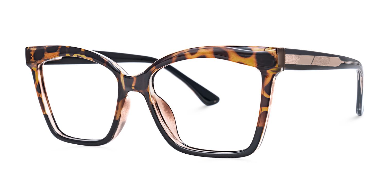Dellingr - Rectangle Tortoise Eyeglasses | Vooglam Front View