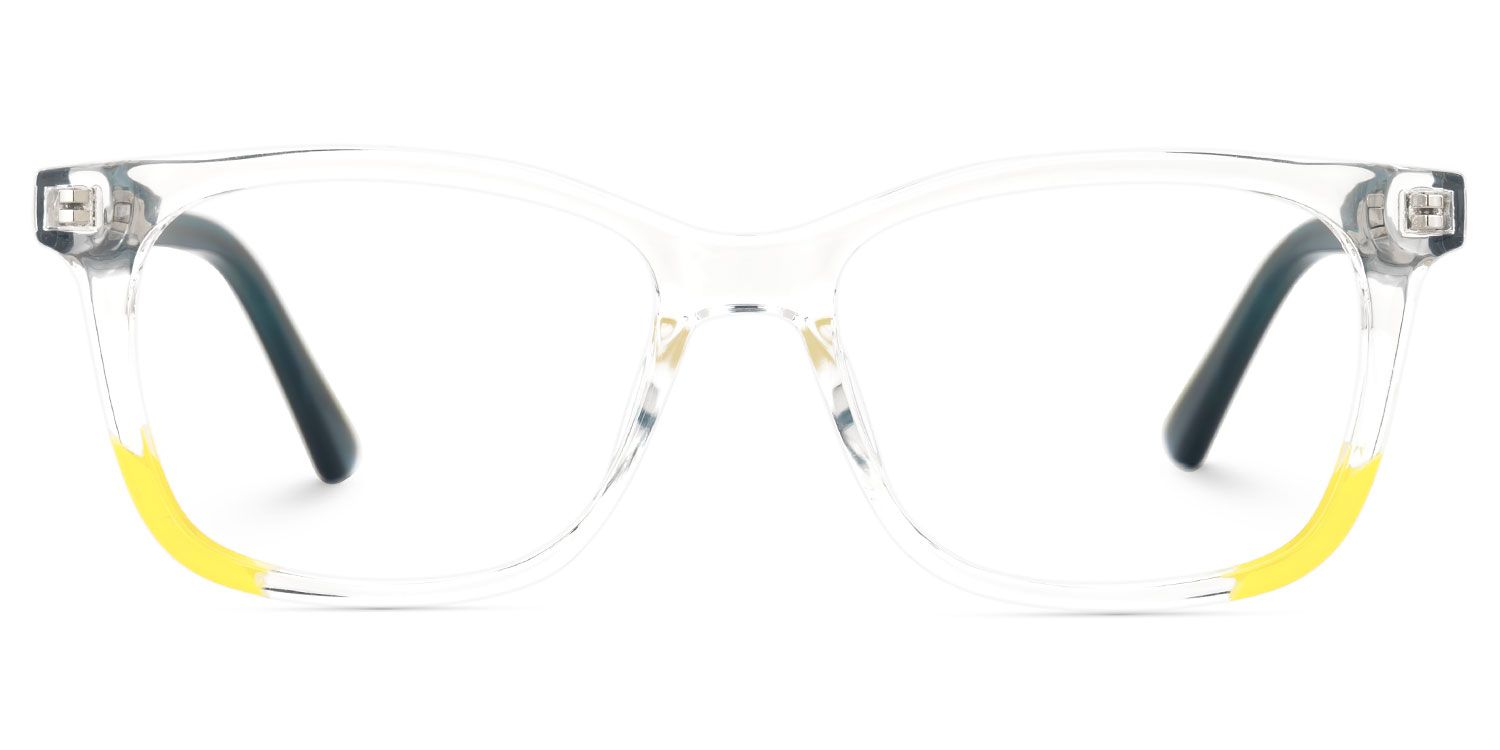 Eliezra - Rectangle Crystal Kids Eyeglasses | Vooglam Angle View
