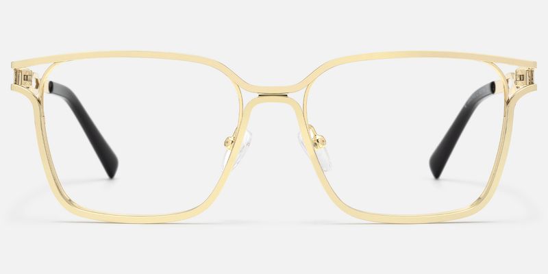 Frenzy - Rectangle Gold Eyeglasses