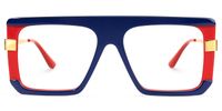 Damiano - Aviator Blue/Red Two-tone Eyeglasses | Vooglam Angle View