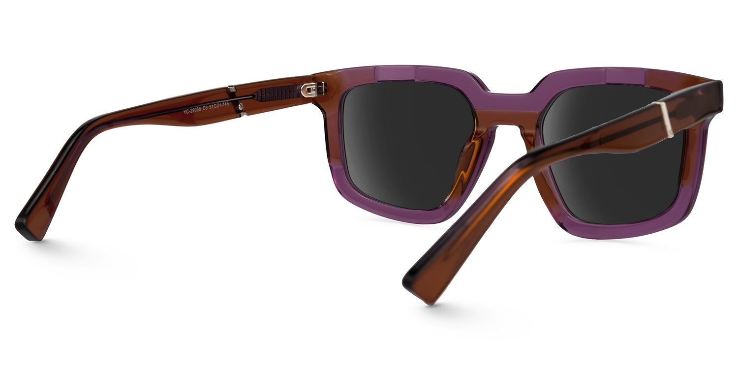 Davu - Geometric Purple Sunglasses product detail 3