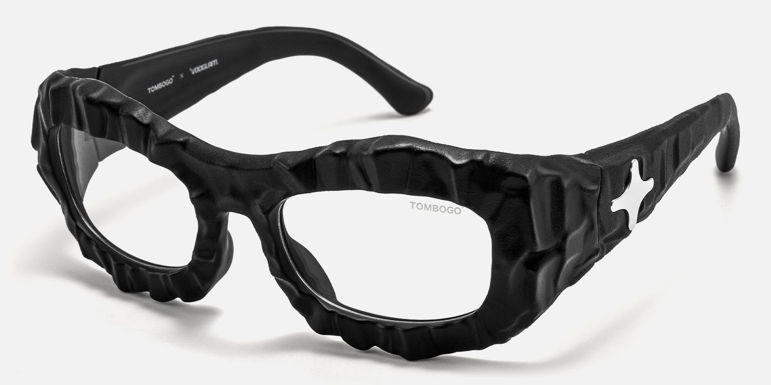 The Geologist - Geometric Black Eyeglasses | Vooglam Front View