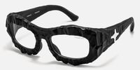 The Geologist - Geometric Black Eyeglasses | Vooglam Front View