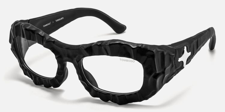 The Geologist - Bold Black Stone Texture Glasses by Vooglam