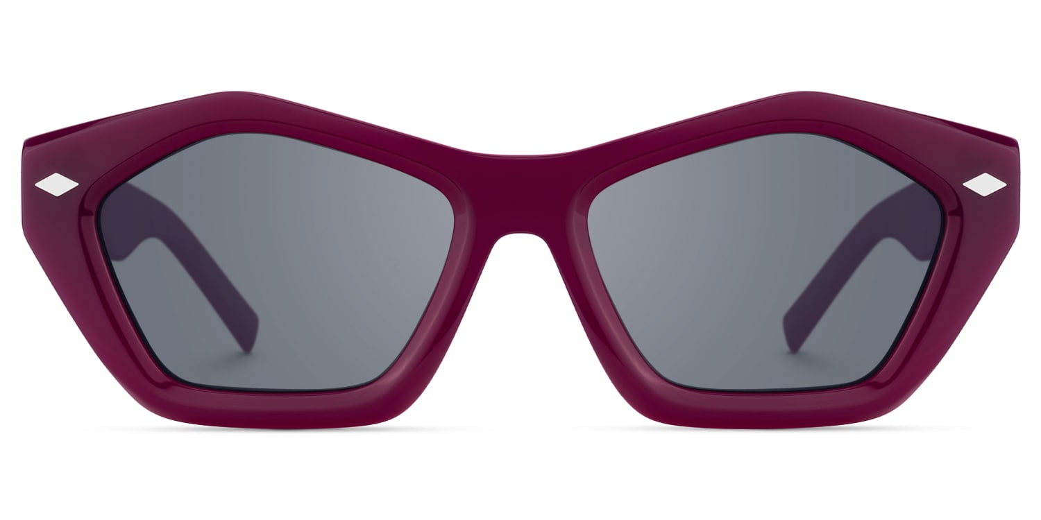 Chiclyn - Geometric Purple Sunglasses - 1