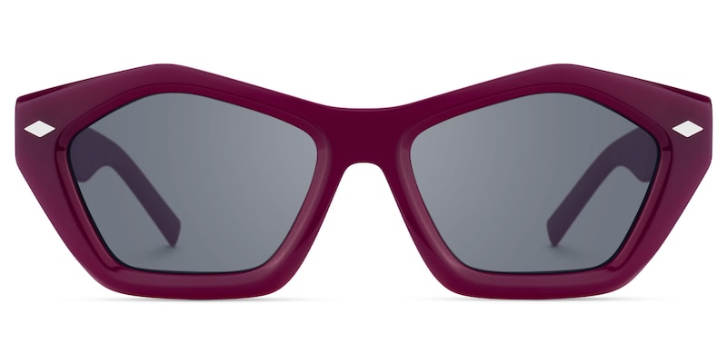 Chiclyn - Geometric Purple Sunglasses