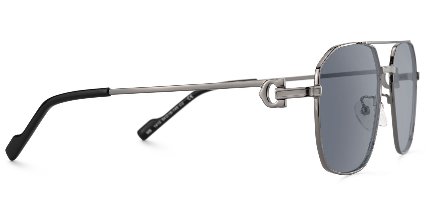 Aero - Aviator Grey Sunglasses | Vooglam 4