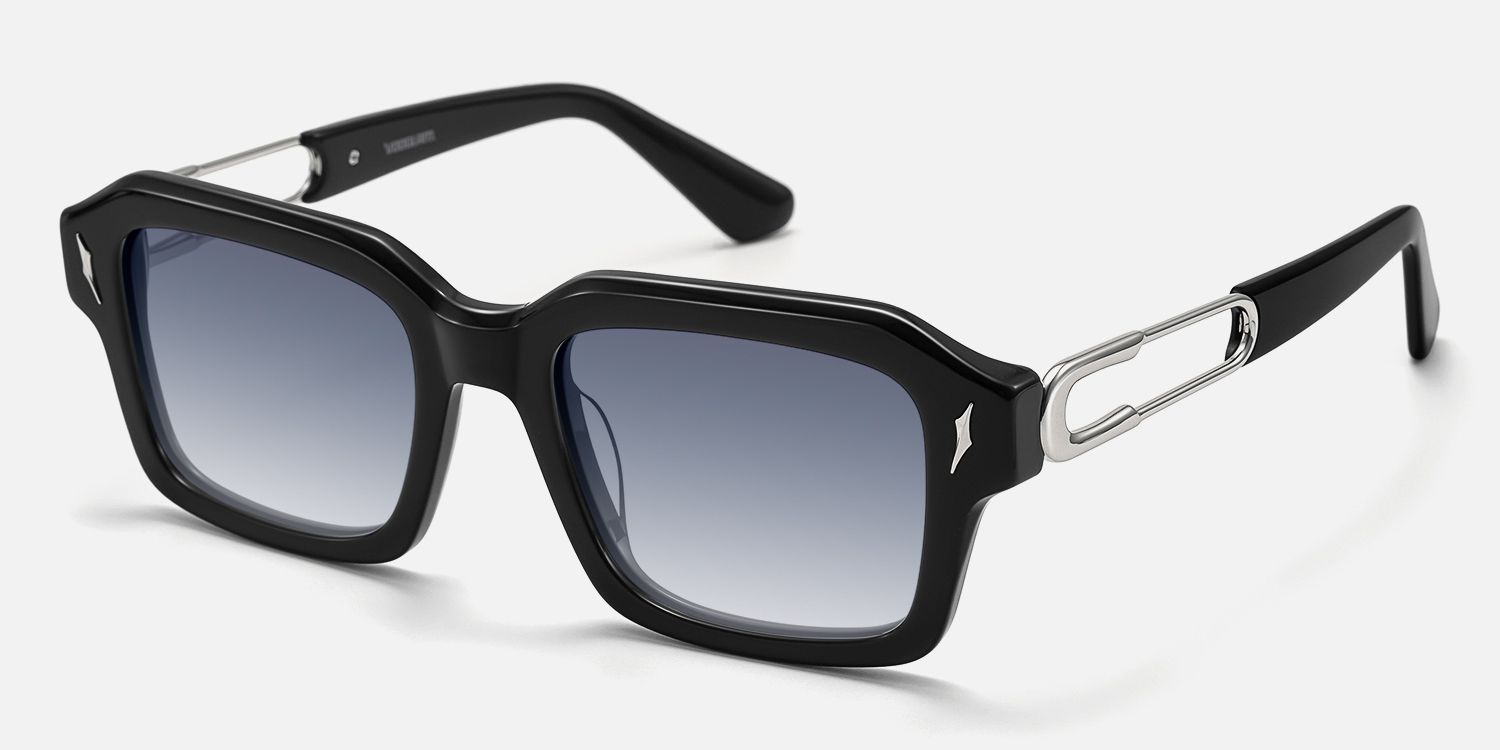Blindspot - Square Black Sunglasses | Vooglam Front View