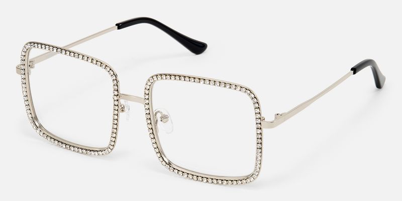 Kafele - Square Silver Eyeglasses