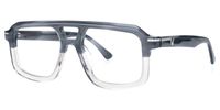 Eliyahu - Aviator Grey Eyeglasses | Vooglam Front View
