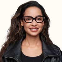 Nomad - Cat eye Black Eyeglasses | Vooglam On Model 1